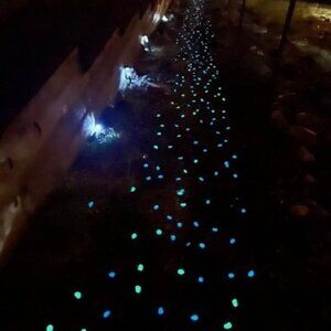 Glow in The Dark Garden Pebbles Stones Rocks for Yard and Walkways Decor
